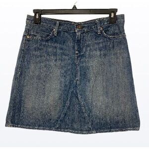 Ralph Lauren Polo Number 67 Denim Mini Skirt Size 8 Classic